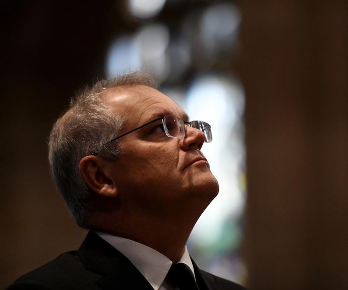 Prime Minister Scott Morrison attends a special prayer service to commemorate the death of Prince Philip, Duke of Edinburgh, at St Andrew's Cathedral.