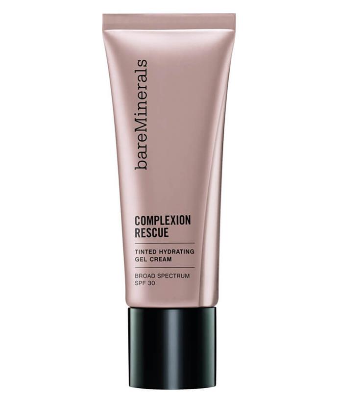 **For a mineral-based oil-free formula, try:** bareMinerals Complexion Rescue Tinted Hydrating Gel Cream, $49, from [Mecca.](https://www.mecca.com.au/bareminerals/complexion-rescue-tinted-hydrating-gel-cream-desert-65/I-026019.html|target="_blank")