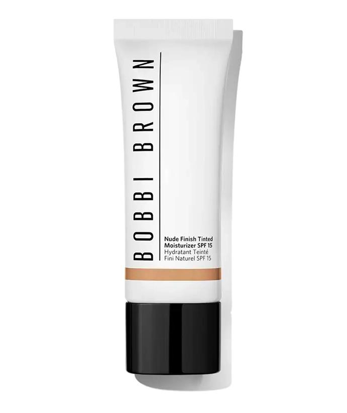 **For a sheer and ultra-light formula that doubles down on hydration, try:** Nude Finish Tinted Moisturiser SPF 15, $76, from [Bobbi Brown.](https://www.bobbibrown.com.au/product/14009/40368/skincare/tinted-moisturiser/nude-finish-tinted-moisturizer-spf-15/ss16#/shade/Medium_Tint|target="_blank")