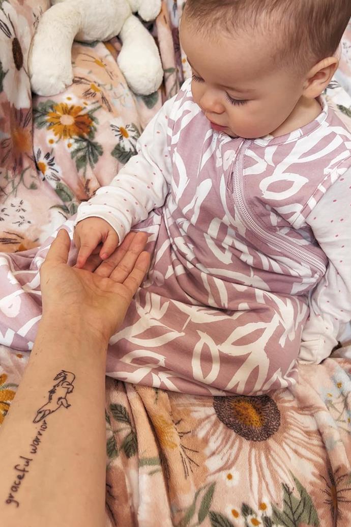 In 2021, Bindi was inked with a tattoo of a crocodile along with the words "Graceful Warrior", explaining, "This is my dad's handwriting to keep him with me, always."