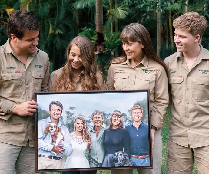 Steve's loss was more painful than ever on Bindi's wedding day in 2020, but a fan painted this touching portrait so Steve could be there in spirit.