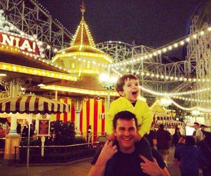 He shared this adorable throwback from a family trip to Disneyland over nine years ago.