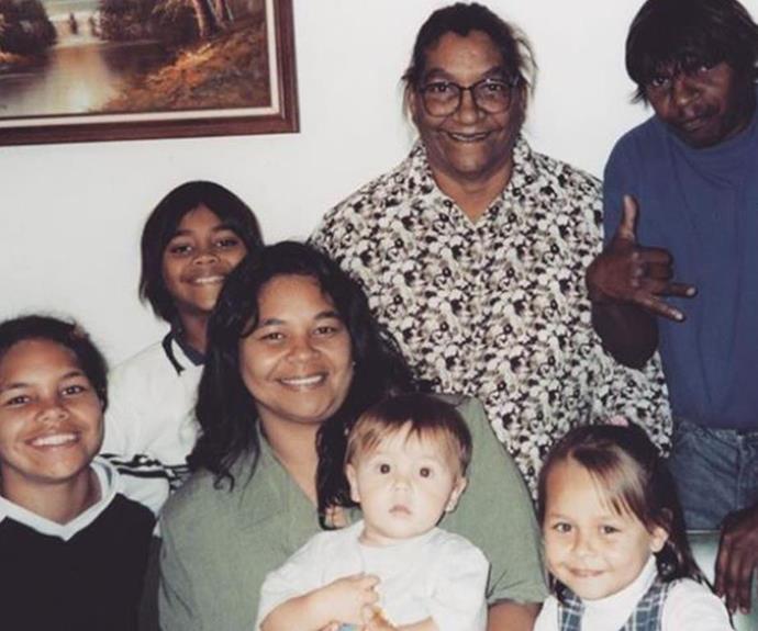 Brooke Blurton (bottom right) as a child with her family in Western Australia.