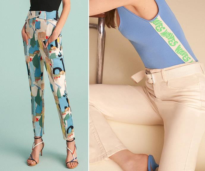 **After something more refined?** Shop these colourful Printed Tapered Pants, on sale for $73.50, from [Nocturne](https://shopnocturne.com.au/products/printed-tapered-fit-pants|target="_blank"|rel="nofollow") and Bodysuit With Knit Stripe, on sale for $59.50, from [Nocturne](https://shopnocturne.com.au/products/bodysuit-with-knit-striped|target="_blank"|rel="nofollow").