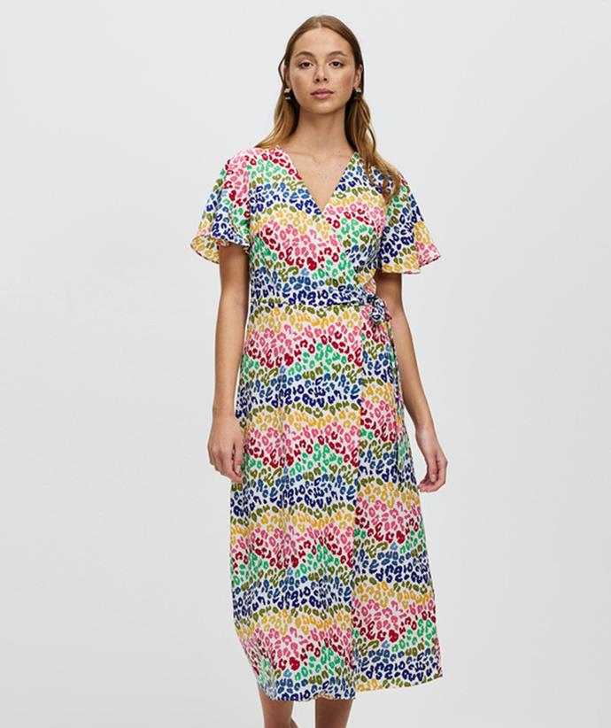 **After something more mature but still full of pride?** Shop the Never Fully Dressed Zsa Zsa Rainbow Wrap Dress, on sale for $79, from [The Iconic.](https://www.theiconic.com.au/zsa-zsa-rainbow-wrap-dress-1268218.html|target="_blank"|rel="nofollow")