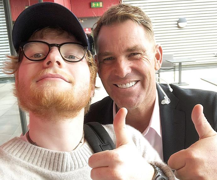 **Ed Sheeran**<br>
The UK-born singer wrote on Instagram: "The world keeps taking incredible people away. I spoke to Shane on the anniversary of Michael's passing this week saying we were both raising a glass of 707 in his honour, and now this news comes out. <br><br>
"Shane was the kindest heart, and always went above and beyond to make people feel welcome and special. Such a gentleman. He gave so many hours and years of his life to bring joy to others, and was such an amazing friend to me. I'll bloody miss you mate. Absolutely gutted."