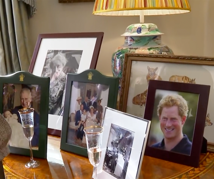 Eagle-eyed royal fans spotted these photos in a video from inside Clarence House.