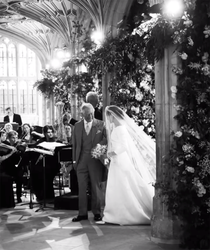 The Duke and Duchess of Sussex shared this photo in a video posted to Instagram on their first wedding anniversary.