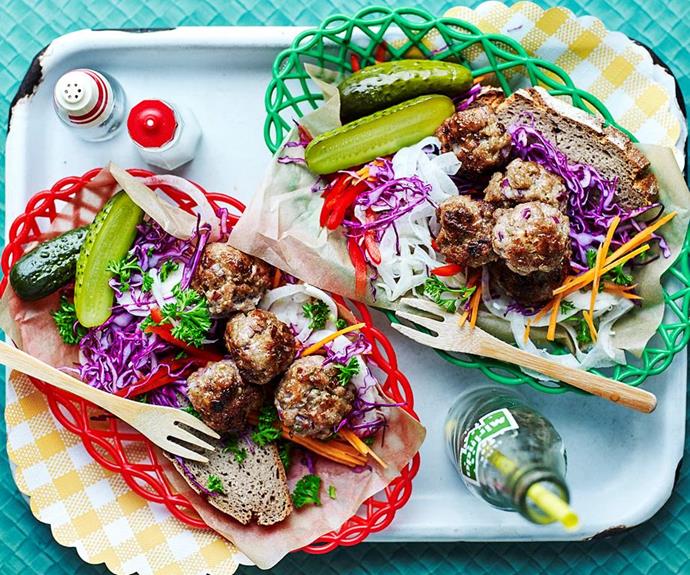 **Pork and fennel meatballs with tangy coleslaw**
<br>
Pork and fennel are two flavours that go together absolutely perfectly, and we've paired them here in these juicy meatballs to create a delicious weeknight dinner recipe. Serve with creamy slaw for a complete meal the whole family will love.<br><br>
*See the [full Australian Women's Weekly recipe here](https://www.womensweeklyfood.com.au/recipes/pork-and-fennel-meatballs-with-tangy-coleslaw-1675|target="_blank").*