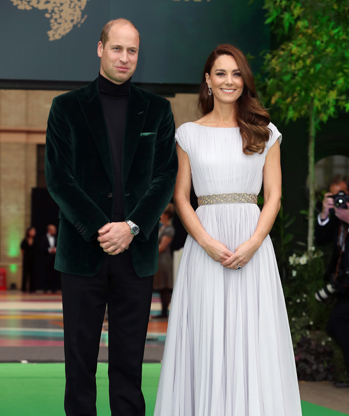 Prince William stole the show in this deep green velvet blazer at the first Earthshot Prize Awards in London in 2021.