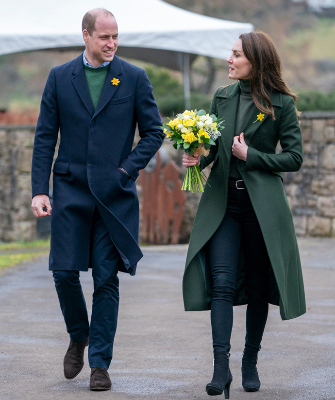 The Duke and Duchess of Cambridge coordinated with pops of green for a visit to Wales in 2022.