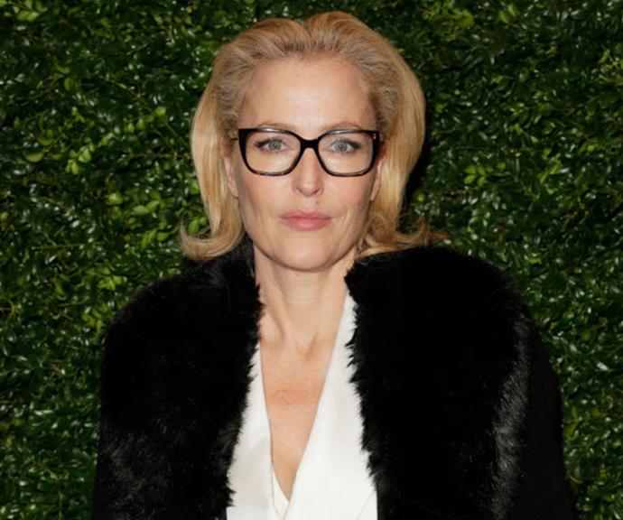 Make like Gillian Anderson with thick-rimmed, rectangular frames.