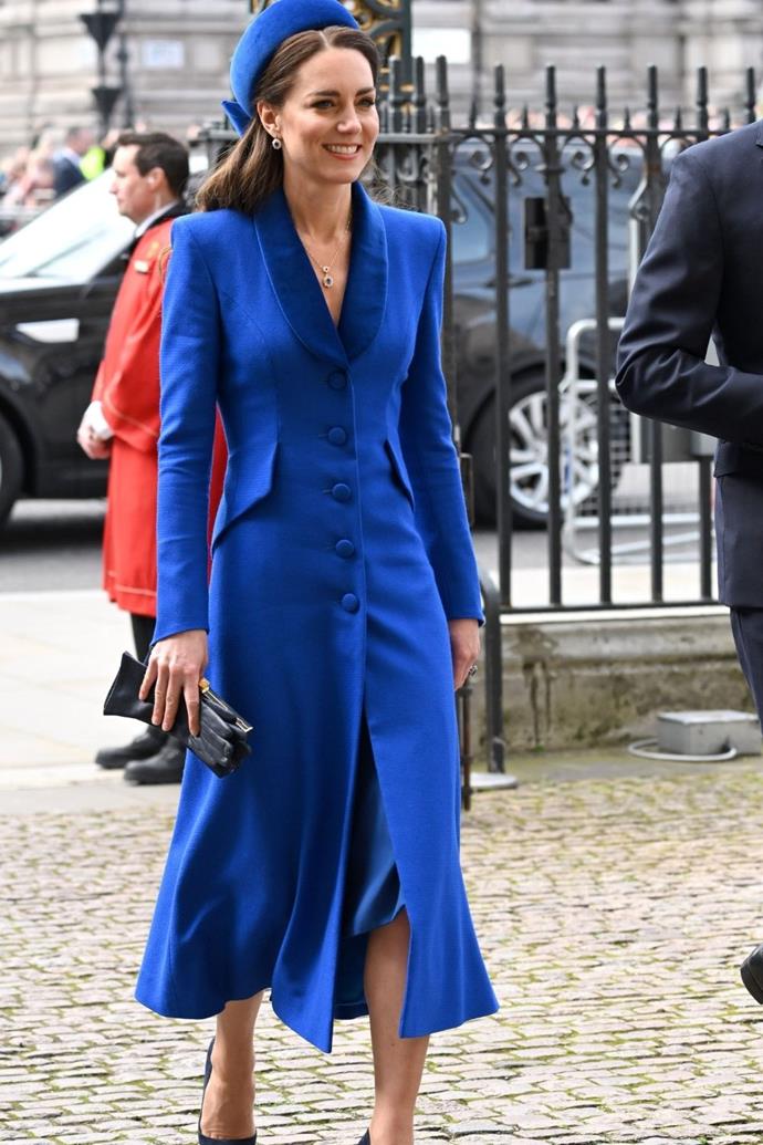 The Duchess of Cambridge stunned in royal blue.