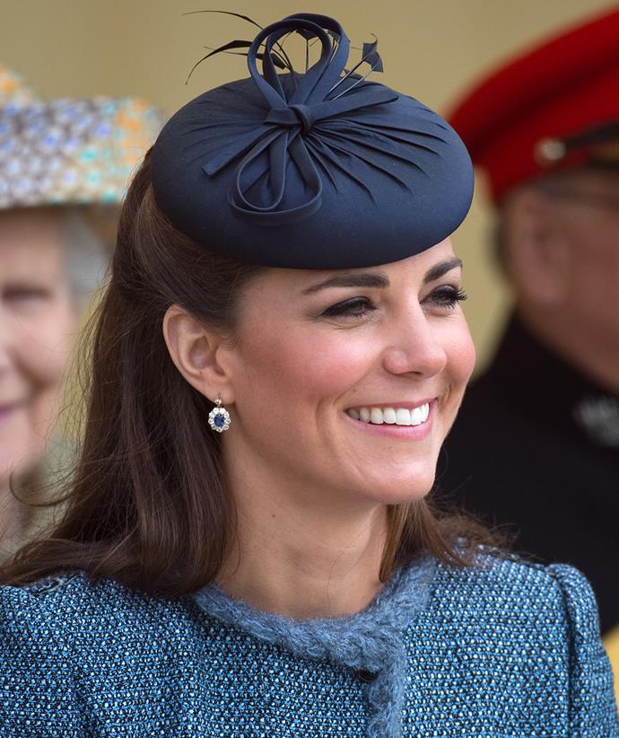 Now Catherine has done the same! She was reportedly given the earrings as a wedding gift from Prince William and is seen here wearing them as early as 2012.