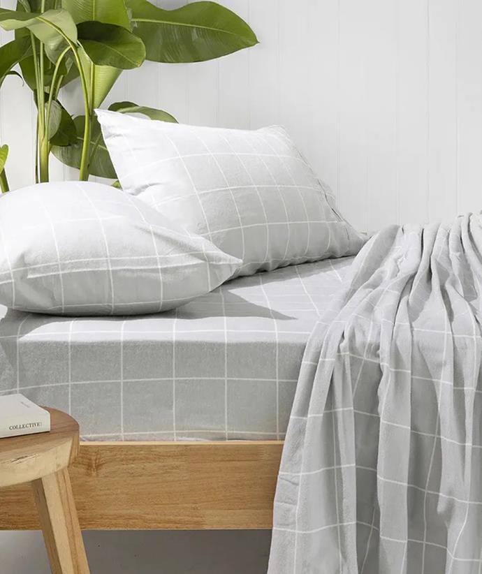 **Bambury Carrington Flannelette Sheet Set,** on sale for $52.46 down from $69.95, from [Zanui.](https://www.zanui.com.au/carrington-flannelette-sheet-set-201983.html|target="_blank"|rel="nofollow")