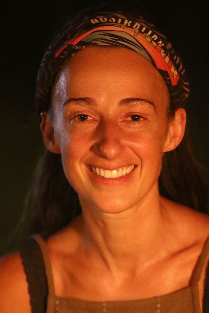**Sam**
<br><br>
Sam Gash's exit is the most shocking of the season, but a least she was taken down spectacularly. 
<br><br>
She and her husband Mark were the last couple standing, and with two idols between them, the tribe knew they had to squash their power.  
<Br><br>
Dave flipped the last vote so the Misfit Alliance could send home Jordan, Josh's cousin and closest ally. Then Josh told his crew to play an idol for Sam, but they didn't, so she was sent to the jury. 
<br><br>
Sam admitted on her Instagram she saw her fate coming.
<br><br>
"The easiest move would be to play an idol & if I was driven by ego I would have done that. But, we were constantly weighing up what was best for our long game.
<br><br>
"🩸 v 💧 meant we had two lives at this very late stage & we wanted to give one of those lives the most potent path to the end. I said at the start of this game 'I back myself but I back my husband more.'" she said.