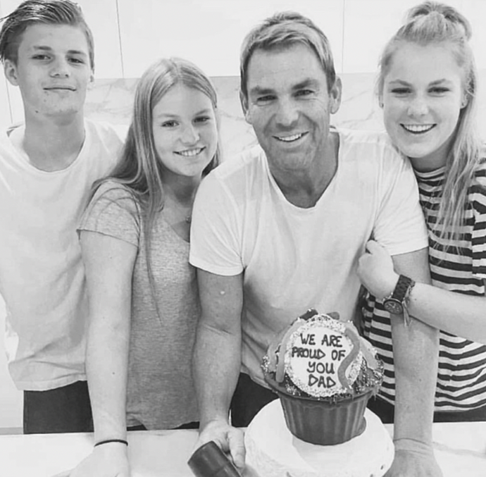 Shane's three children attended his private Melbourne funeral on March 20.