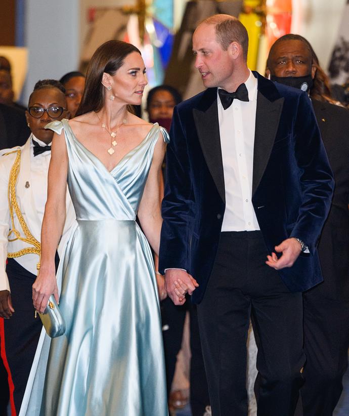 The Duke and Duchess were spotted holding hands as they attended a reception in the Bahamas during their March 2022 royal tour through the Caribbean.