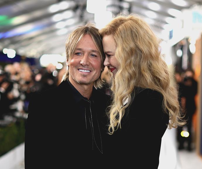 The look of love! Nicole cuddled up to her husband on the SAG Award red carpet. Just a few months earlier she [shared the moment he won her over](https://www.nowtolove.com.au/celebrity/celeb-news/nicole-kidman-keith-urban-relationship-69196|target="_blank") when they first started dating, telling Jimmy Fallon: "He sat on the stoop of my New York apartment, I came out - it was 5am in the morning and it was my birthday - and he had flowers. And that was it. I was a goner. I'm like, 'Yes I'll marry you'."