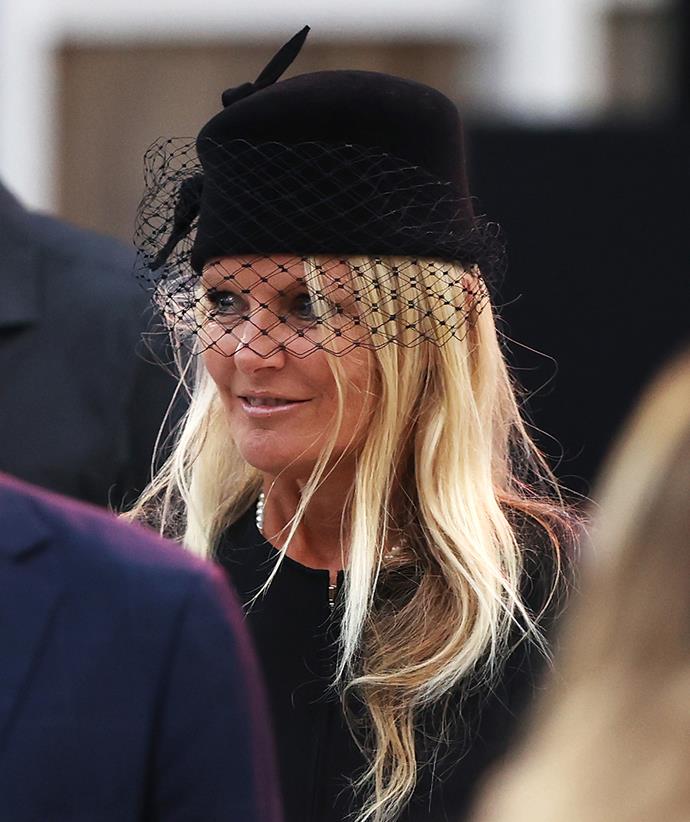 Simone Callahan arrives at Shane Warne's state funeral.