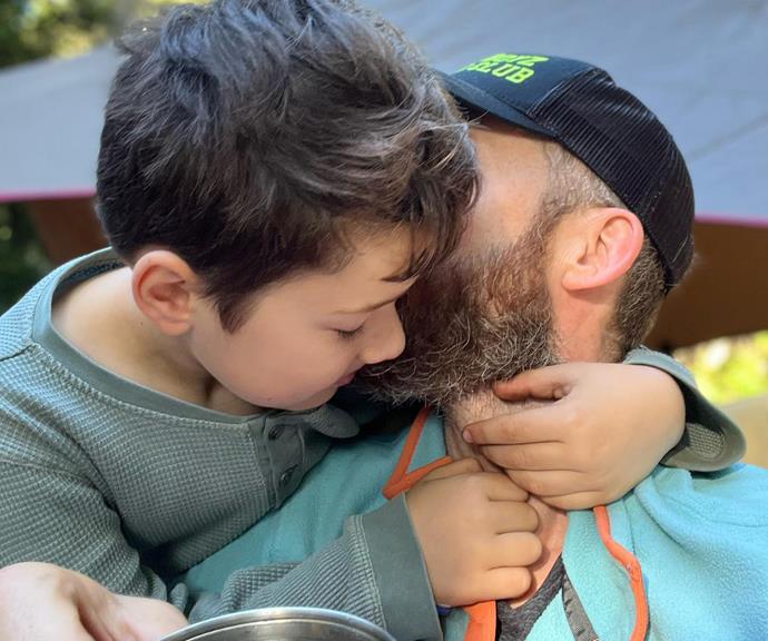 Hanish and Zoe make time for one-on-one memories with their kids too, like a 2022 camping trip through the central coast of NSW Hamish took Sonny on.