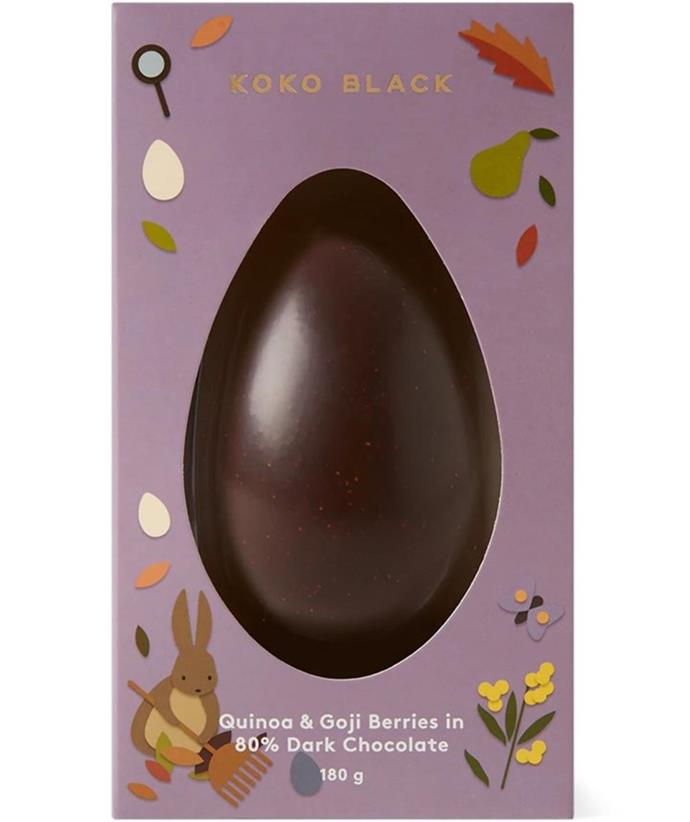 Quinoa & Goji Berry 80% Dark Chocolate Egg.