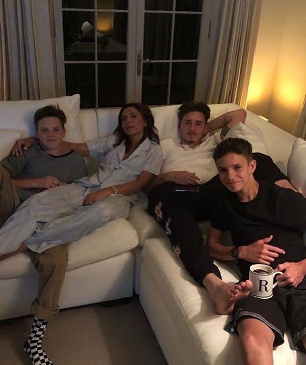 Movie night at the Beckhams' looks like a seriously wholesome affair!