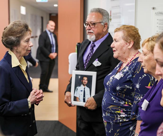 That morning The Princess Royal had met the grieving family of volunteer fireman Andrew O'Dwyer who died in the 2019 bushfires.