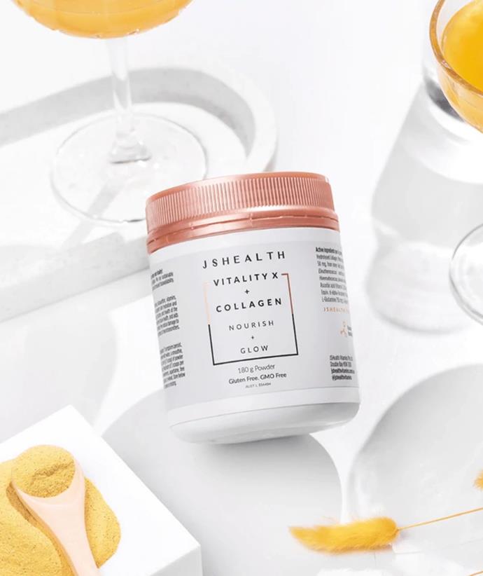 This powder supplement doesn't just come in cute packaging, it's also enhanced with 10 unique ingredients for skin health and vitality, including Vitamin C, Silica and Aloe Vera.<br><br>
***Vitality X + Collagen Powder, $69.99, from [JSHealth.](https://jshealthvitamins.com/products/vitality-x-collagen-glow-powder|target="_blank")***