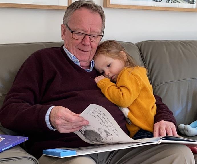 Daisy's bond with her grandfather is something special! "I love how she's snuggled into Dad, so special 💕," gushed mum.