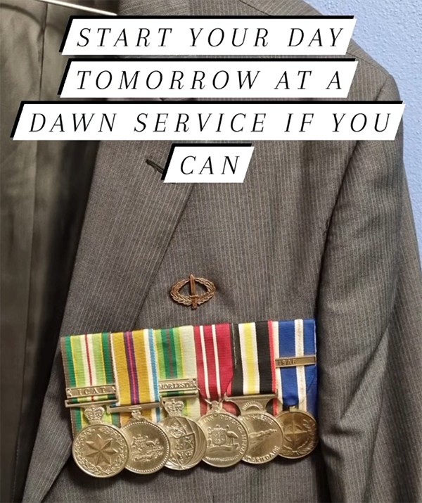 **Nicholas Cartwright**
<br><br>
*Home and Away* star Nicholas Cartwright took to Instagram on the eve of Anzac Day to encourage his fans to attend a local dawn service.