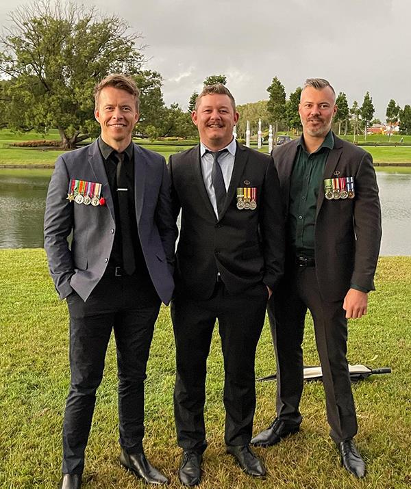 **Todd Lasance**
<br><br>
Former *Home and Away* star Todd Lasance proudly donned his grandfather's medals to attend a dawn service this morning.
<br><br>
"Lest We Forget. Anzac Day. Proud moment honouring my late Granddad with his WW2 medals, and all those who have served. We will remember them," he captioned this post.