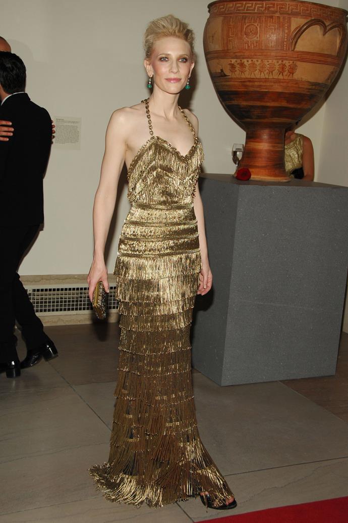 **MISS:** Cate Blanchett in Balenciaga, 2007.
<br><br>
The theme was "Poiret: King Of Fashion" but this dress was sadly a miss for Cate.