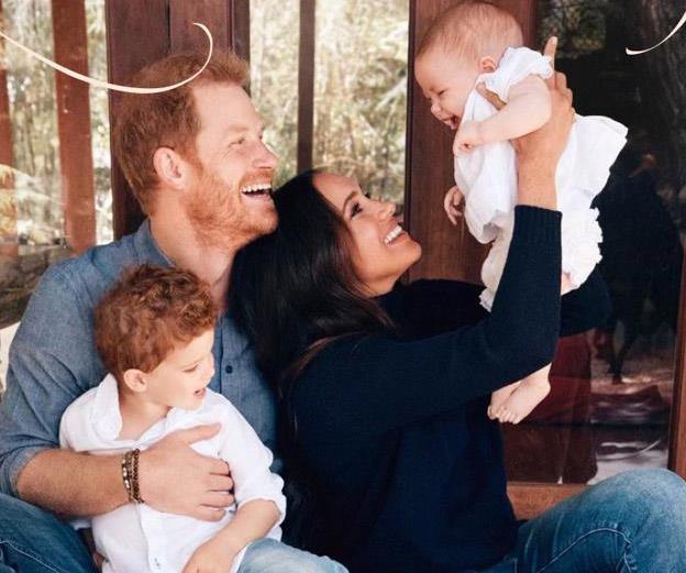 The Duke and Duchess of Sussex with their two children.