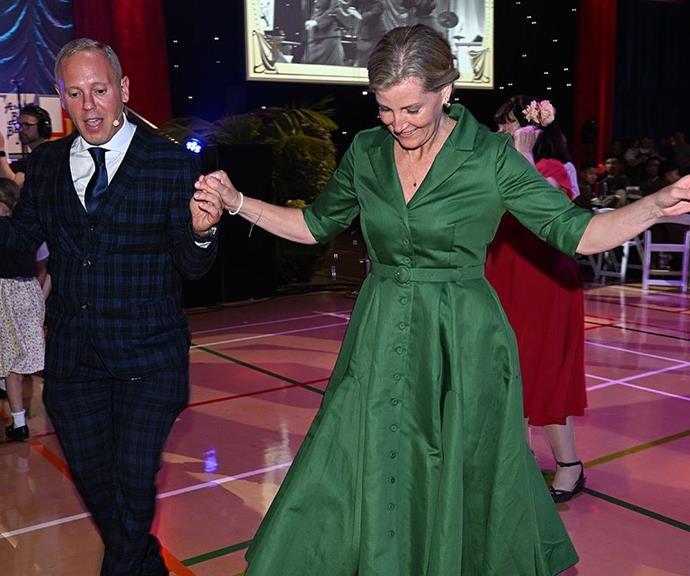 In May Sophie delighted royal watchers by showing off her dance moves at a Tea Dance in Guernsey.