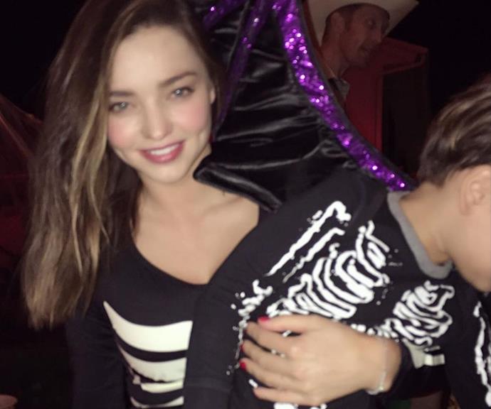 Miranda and Flynn enjoying Halloween together.