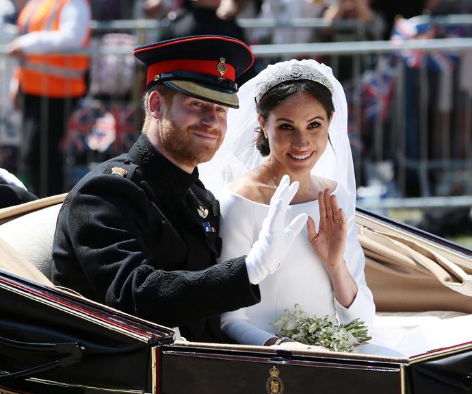 Prince Harry and Meghan, Duchess of Sussex on their wedding day.