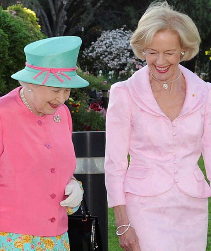 The Queen with Dame Quentin Bryce.