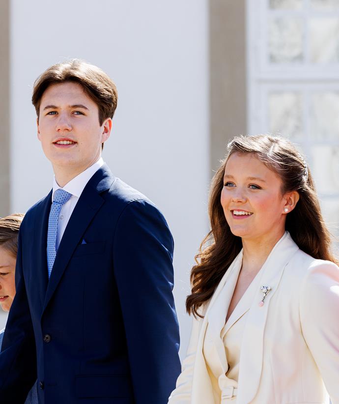 Prince Christian of Denmark with sister Princess Isabella.