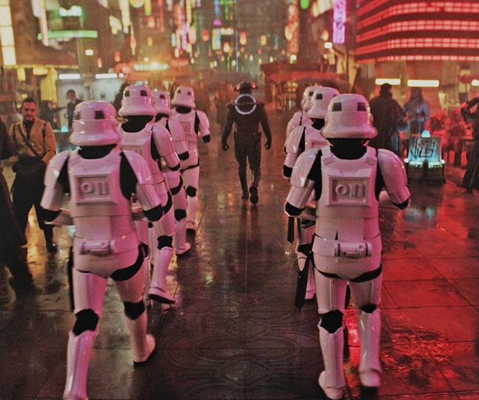 Leading a squad of Stormtroopers, Imperial Inquisitor Fifth Brother is trying to track down and kill Jedis.