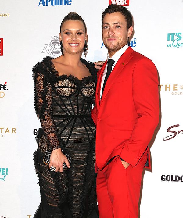 Sophie at the 2019 TV WEEK Logie Awards with her partner Patrick O'Connor.