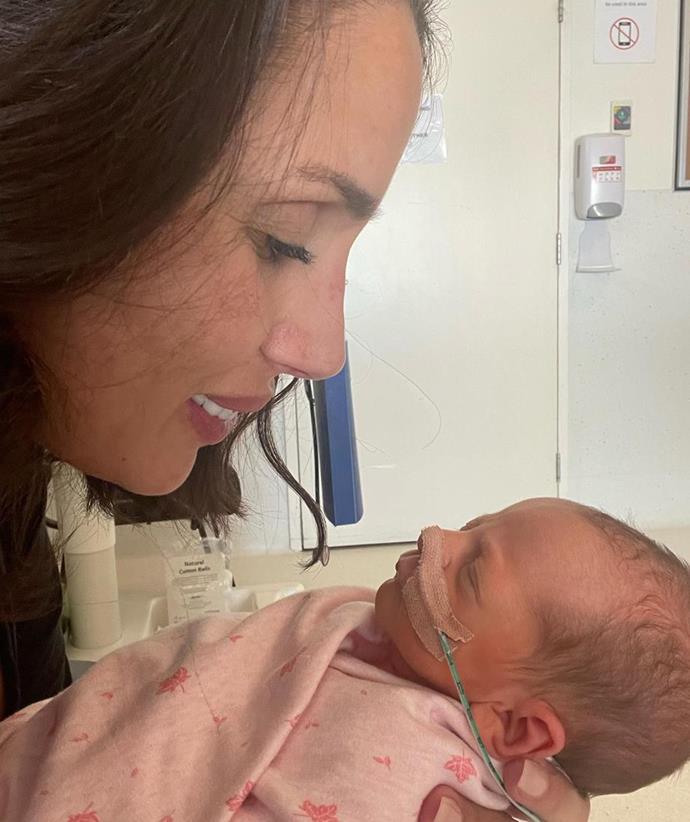While still tending to Harper in hospital, Snezana expressed her sadness over [her and Sam's older kids](https://www.nowtolove.com.au/parenting/celebrity-families/who-do-sam-wood-snezana-kids-look-like-73214|target="_blank"), Willow, four, Charlie, two, and Eve, 16, still having not met their new baby sister.
<br><br>
"I know she'll be home soon enough and her three big sisters will finally be able to meet her but till then it's back and forth to the hospital a number of times a day whilst trying to keep it together," she shared on May 17.