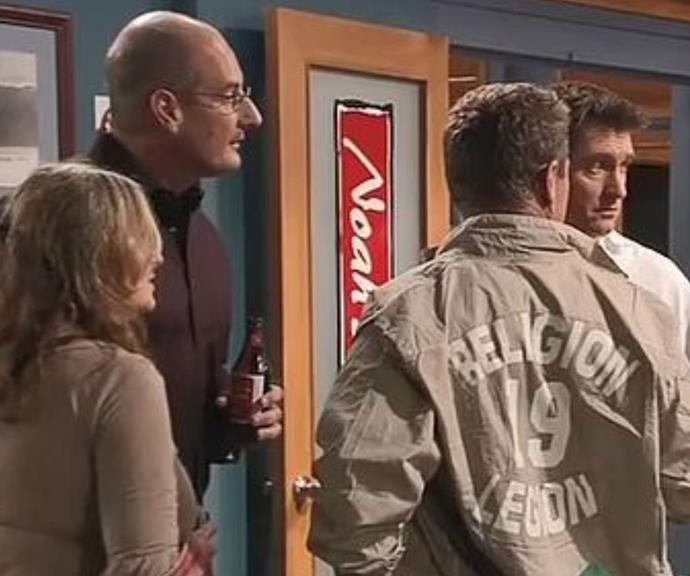 **David 'Kochie' Koch**
<br><br>
It was a blink, and you will miss it moment, but in 2007 the *Sunrise* host appeared on the show having a beer at the Summer Bay surf club, and he nailed his two-word line, "yeah, sure."