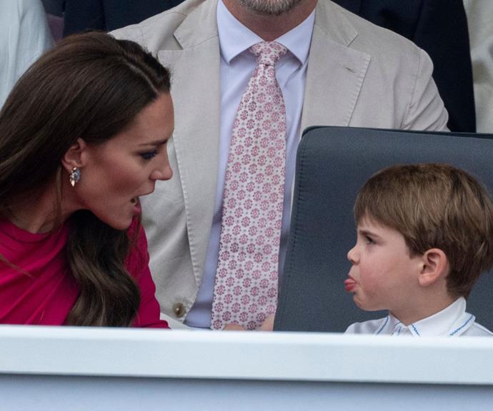 Kate had to tell him off at some points – though we imagine it was hard to discipline his cheeky antics.