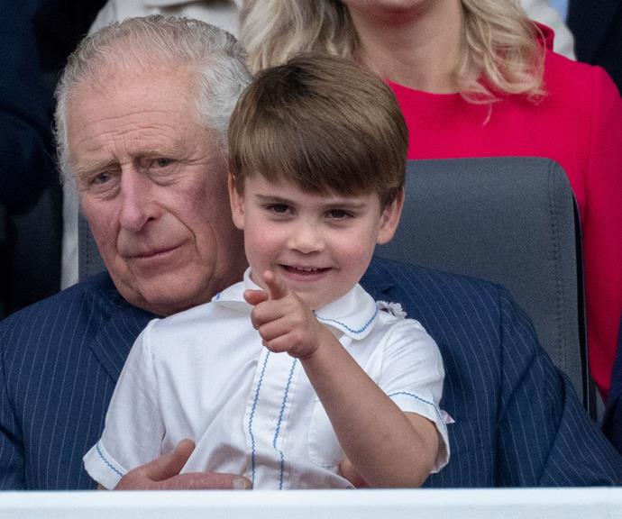 Prince Louis was the favourite headline during his great-grandmother's Platinum Jubilee celebrations for his funny faces and playful attitude. 
<br><br>
One such moment was shared with his grandfather Prince Charles, who watched over the prince to give his parents a break.