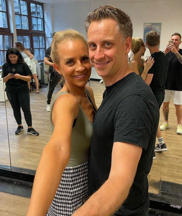 Carrie felt confident braving a dance class with her partner for her radio show with Tommy Little.
<br><br>
"Stepped out of our comfort zones and gave Bachata dancing a try 💃 🤣🙈👏," she captioned this adorable photo.
<br><br>
**WATCH: See Chris and Carrie enjoy a dance class together in the video below.**