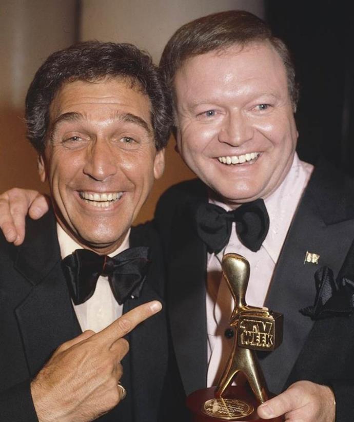 Bert, pictured here alongside Don Lane, won his first Gold Logie in 1979.