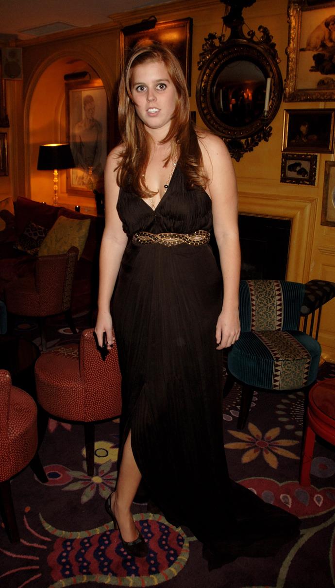The young royal got the fashion ticket of the year when she attended the VIP dinner party that launched Kate Moss's Top Shop Christmas collection in 2007.