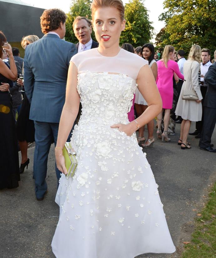 She looked like a Hollywood starlet in this embellished white gown at the 2014 Serpentine Gallery Summer Party.