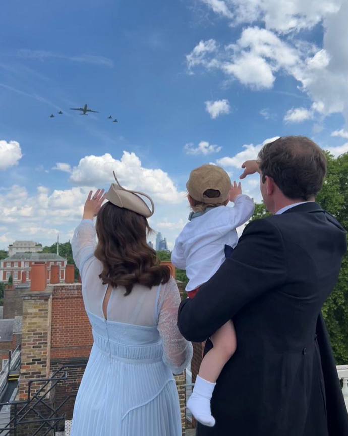 Someone certainly enjoyed the Flypast for the Queen's 2022 Trooping the Colour parade.